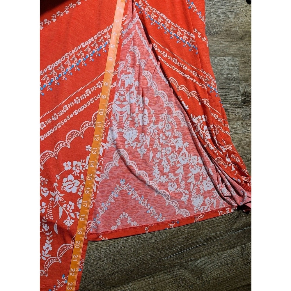 Three Pink Hearts XS Red Floral Halter Maxi Dress Boho High Neck Cutout Back... - Picture 7 of 10